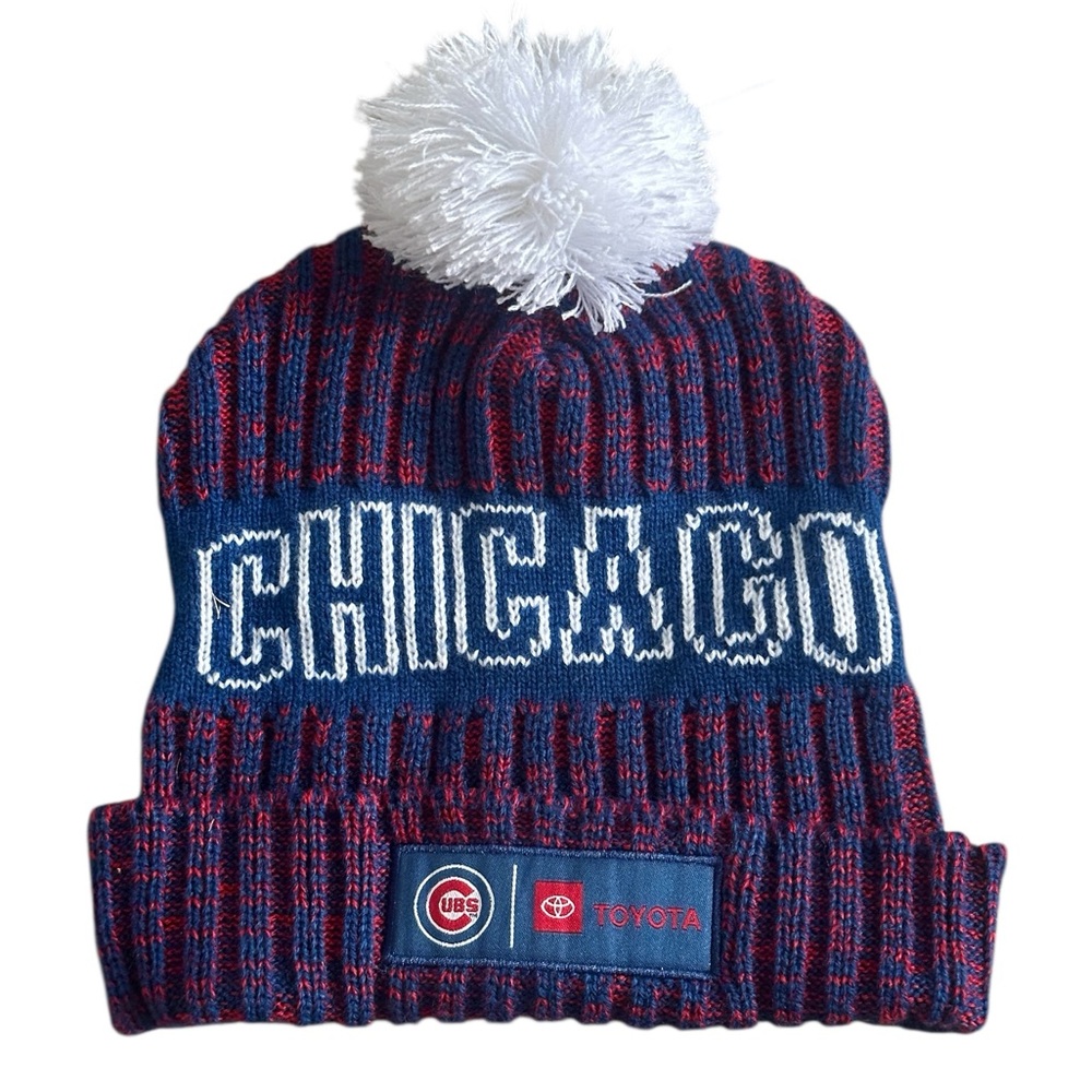Chicago Cubs Toyota Knit‎ Baseball Beanie Skull Cap Hat One Size